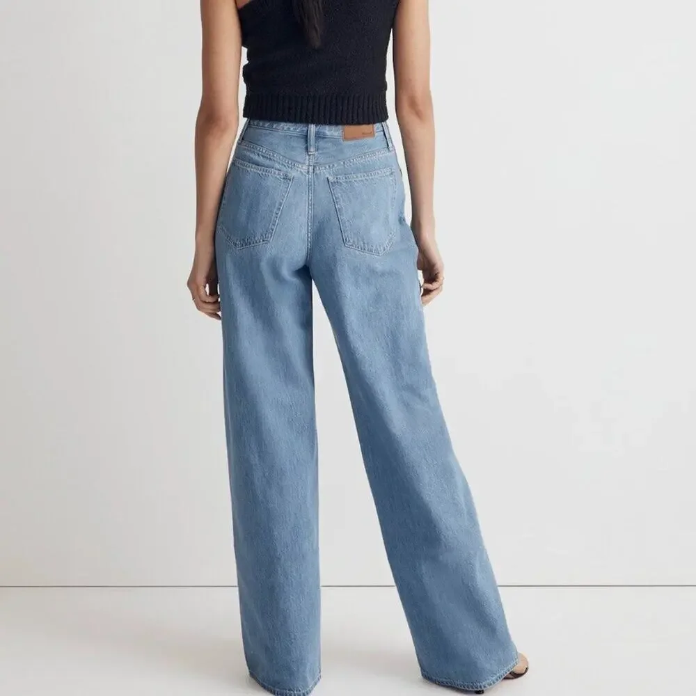 Madewell Super Wide-Leg Jeans Lockland Wash Size 27 - Picture 4 of 12